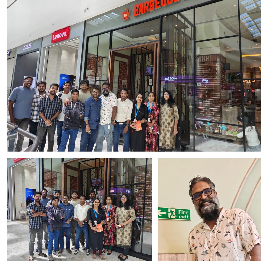 xpetize's tweet photo. A wonderful time with our team at Barbeque Nation, celebrating Ms. Pamila's Birthday 📷 and recognizing Mr. Abhilash Rajan with a Performance Award 📷 for his outstanding contribution.
Here's to more success, teamwork, and memorable moments ahead! 📷
#xpetize #teamwork https://t.co/9CUtBhc26N