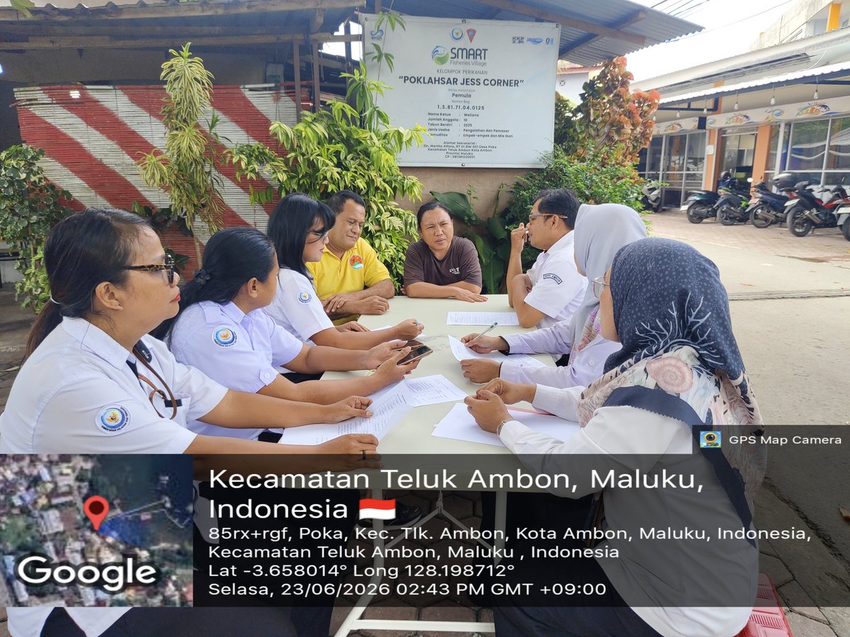 hendry_ambon's tweet photo. Selasa, 23 Juni 2026. Kegiatan Penilaian Kelas Kelompok Poklahsar Jess Corner di Desa Poka Kecamatan Teluk Ambon. https://t.co/NT5uqiNHF6