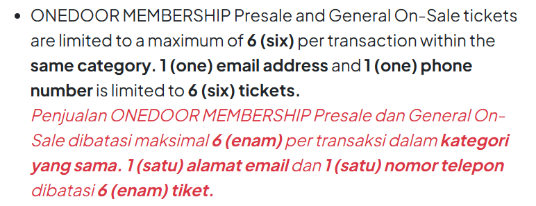 ddoppyong's tweet photo. hi @PKEnt_ID , with all due respect please consider reducing the maximum number of tickets purchased on membership sale to minimize ticket scalpers... please kindly consider our thoughts, thank you🙏🏻
#KNOCK_ON_Vol_2_IN_JAKARTA #KNOCK_ON_Vol_2_IN_ASIA https://t.co/hOJziYGwtx