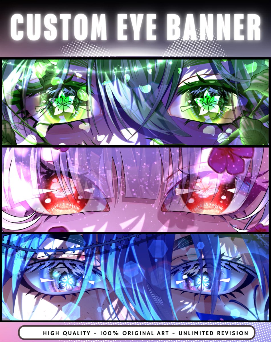 Haanachii's tweet photo. @ChiliT_ I can create a custom Eye Banner for your social media, perfect for Twitch, X/Twitter, Discord, or any platform you use ♡

If you like my banner art style, feel free to DM me anytime to discuss your ideas 🩷 https://t.co/JIy1K6P02M