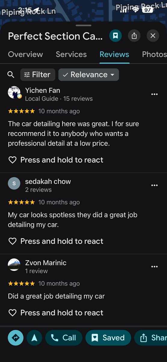 CoastRoamer's tweet photo. I found a list of 20 fake detailing businesses on Google map profiles. And the reviews are all linked to each other in a chain-link. And when you discover the previous reviews on these accounts, have reviewed businesses all in Toronto Canada. So these scammers are from Canada. https://t.co/acEMtGvtiL