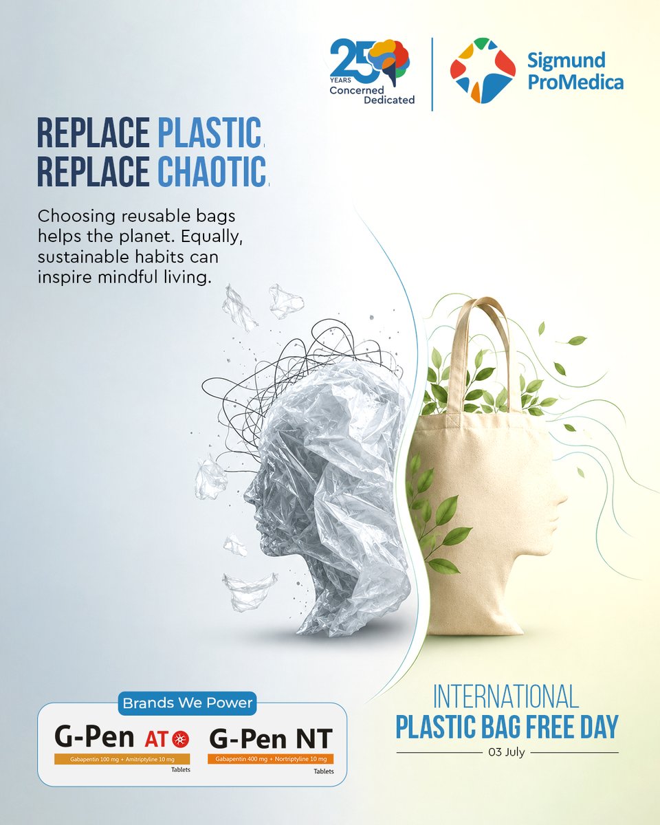 SigmundPro's tweet photo. Choose better habits-for the planet and for yourself. This International Plastic Bag Free Day, switch to reusable bags and embrace small mindful choices that support a healthier planet and a healthier mind.

#sigmundpromedica #plasticbagfreeday #mentalwellbeing #sustainableliving https://t.co/SXgco2vDfC