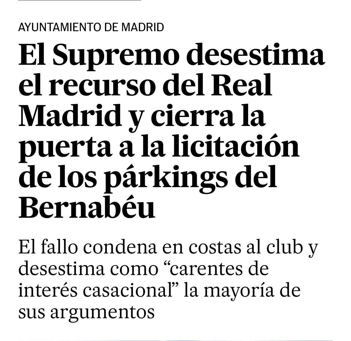 MadridDecadente's tweet photo. ‼️20 MILLONES DE EUROS‼️

Esto es lo que nos ha costado a los madrileños la subordinación de @AlmeidaPP_ a los deseos de Florentino, - el alcalde de Madrid en la sombra - de construir centenares de plazas de parkings para su lucro privado junto al Bernabéu 

Que puta vergüenza 👇 https://t.co/4vKvKETMQn