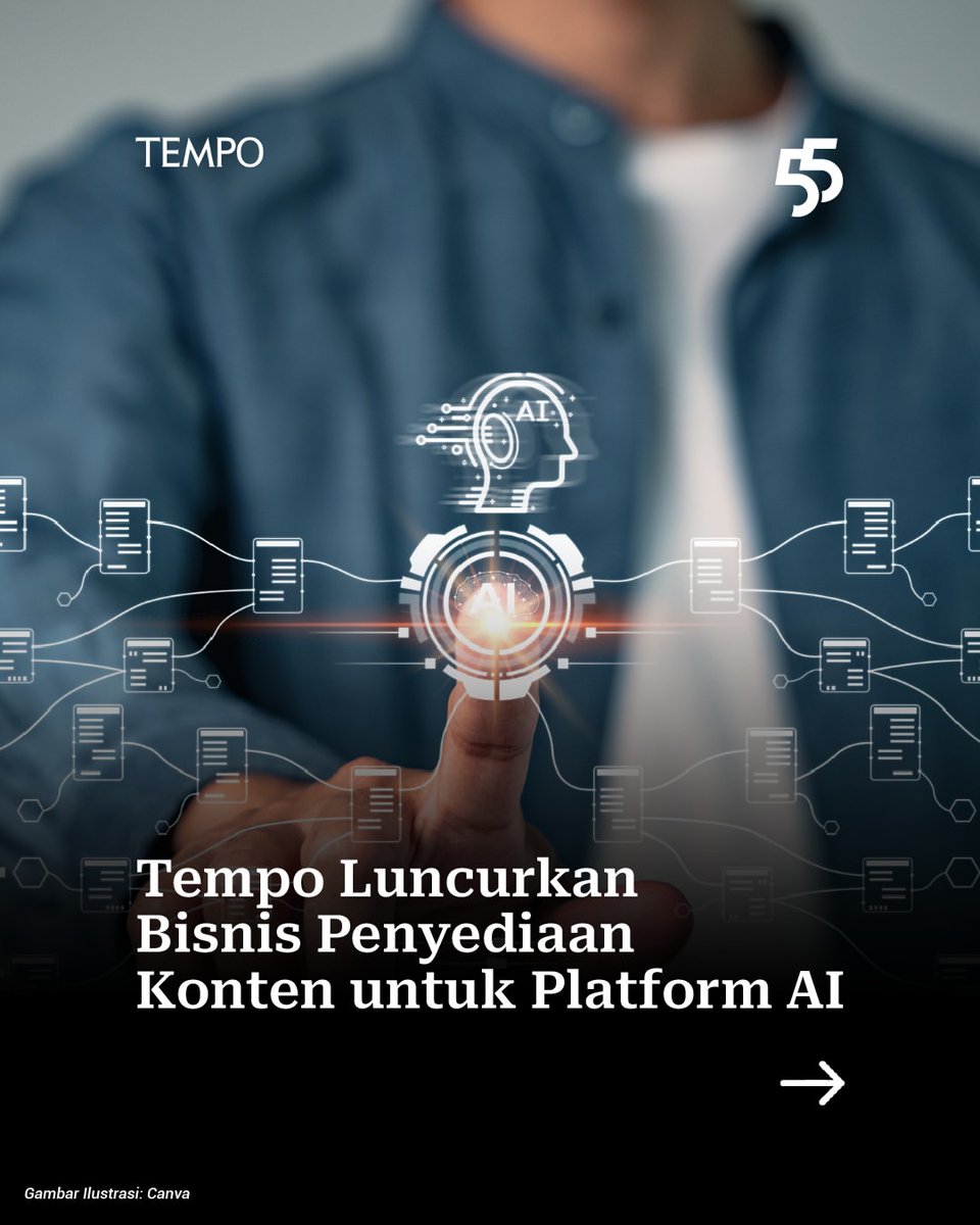 tempodotco's tweet photo. Tempo percaya AI yang berkualitas membutuhkan jurnalisme yang berkualitas, sedangkan jurnalisme yang berkualitas membutuhkan model ekonomi yang berkelanjutan di era AI.

Pelajari selengkapnya di carousel ini. Jika Anda mewakili perusahaan atau pengembang AI yang ingin memperoleh akses resmi terhadap konten Tempo, kunjungi https://t.co/Mawb3k9M4x.