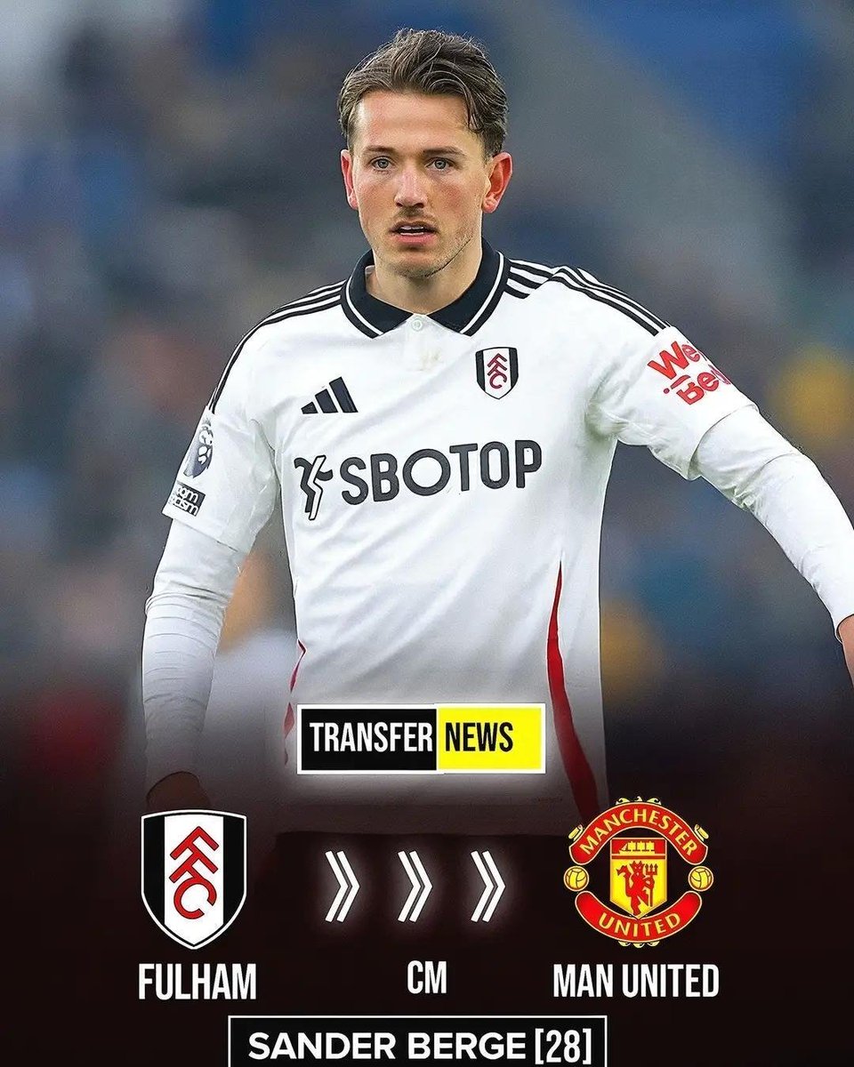 GBUnitedx's tweet photo. 🚨🇳🇴 𝐁𝐑𝐄𝐀𝐊𝐈𝐍𝐆: Manchester United have shifted their focus to Fulham midfielder Sander Berge after refusing to match Tottenham's £85 million package for West Ham's Mateus Fernandes.🔴 #MUFC 

INEOS and director of football Jason Wilcox view the 28-year-old Norwegian international as a smart and highly cost-effective option to strengthen Michael Carrick's engine room. Standing at 6-foot-5 and packed with Premier League experience, Berge would bring instant size, strength, and solid defensive protection to the squad ahead of a busy campaign.

💰 The Valuation: Fulham are keen to secure a profit on the £25 million investment they made to sign him from Burnley in 2024. With Berge under contract until 2029 plus a club option.

Reliable sources (including The Manchester Evening News, The Athletic, and journalist Ben Jacobs) have outlined the current midfield state of play and active potential targets apart from Sander Berge: 👇

• Alex Scott 🏴󠁧󠁢󠁥󠁮󠁧󠁿 (£80 million)
• Carlos Baleba 🇨🇲 (€55 million)
• Felix Nmecha 🇩🇪 (€100 million)
• Aurélien Tchouaméni 🇫🇷 (€70 million)

United's midfield rebuild is progressing behind the scenes and the message out of Old Trafford is loud and clear: a completely revolutionized, elite-level midfield unit is heading straight for the Theatre of Dreams this summer! 🔴⚪