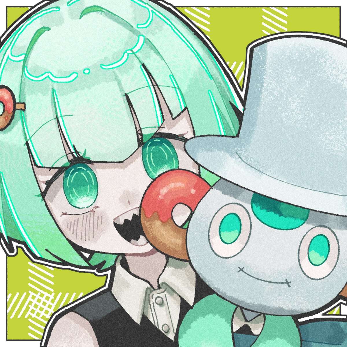 ogi_irish's tweet photo. かも鈴木様に描いていただきました！ありがとうございます！色の塗りと絵柄が本当に素敵で…可愛い…！
丁寧な上に、迅速な対応をありがとうございました！🍩 https://t.co/rruRJ7dHFY