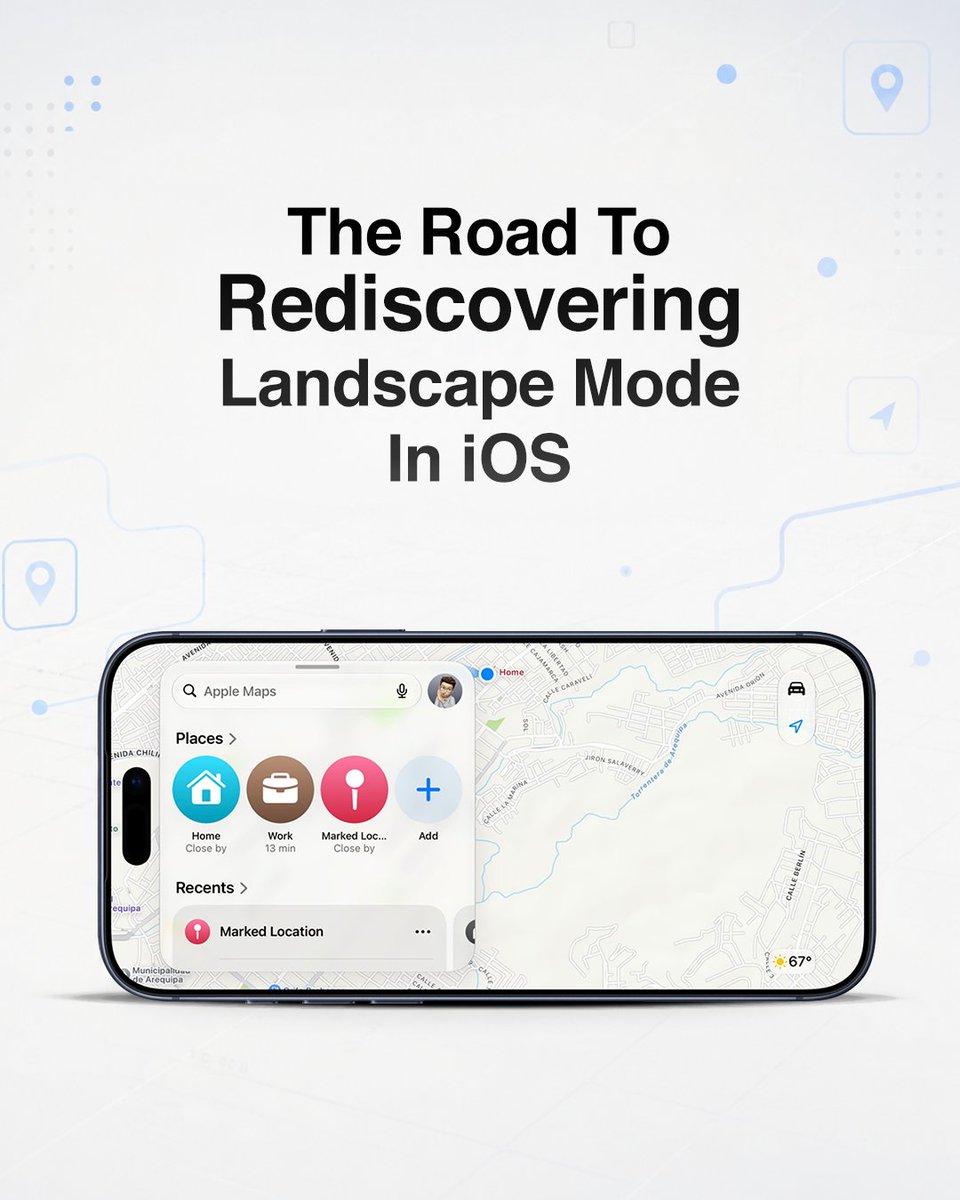 Applesutra's tweet photo. #Apple is expanding (practically, reintroducing) landscape mode features across #iOS27. You might think this is a new upgrade, but that isn’t exactly the case. Here’s why - https://t.co/1kNZPJkvn3 https://t.co/9A8vACzk0F