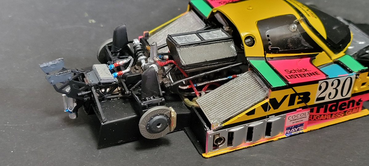 MCzU3IpDxdS4Htn's tweet photo. #プラモデルライフ
#あいさい模型祭
NEB マツダ 767B ハセガワ
フロントカウルネオジウム止め
エンジンルームパイピング完了しましたよ😁完成も時間の問題です。
8月23日愛西市文化会館にてあいさい模型祭オールジャンル展示会をわたくし個人開催します。入場、展示無料なので皆さま愛西市に来て下さい https://t.co/Nwzimy1MSq