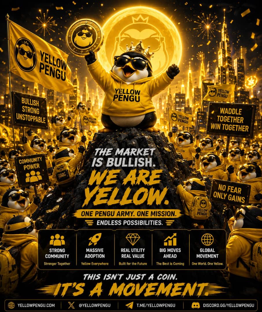 Yellowpengun's tweet photo. $Yengu

Yellow pengu on BNB chain 

We are bullish 🔥🔥
New ATH loading 🚀🚀🚀🚀🚀🚀 
@Sob__NE @ObezX_ @BSCGemsAlert @BNB_Hub @wikicatcoin @MrWhale @crepe_bsc @GTANFanPage @yenguacademy @Vet_2024 @BNBSwap @sirmapy https://t.co/LOwU81aNrE