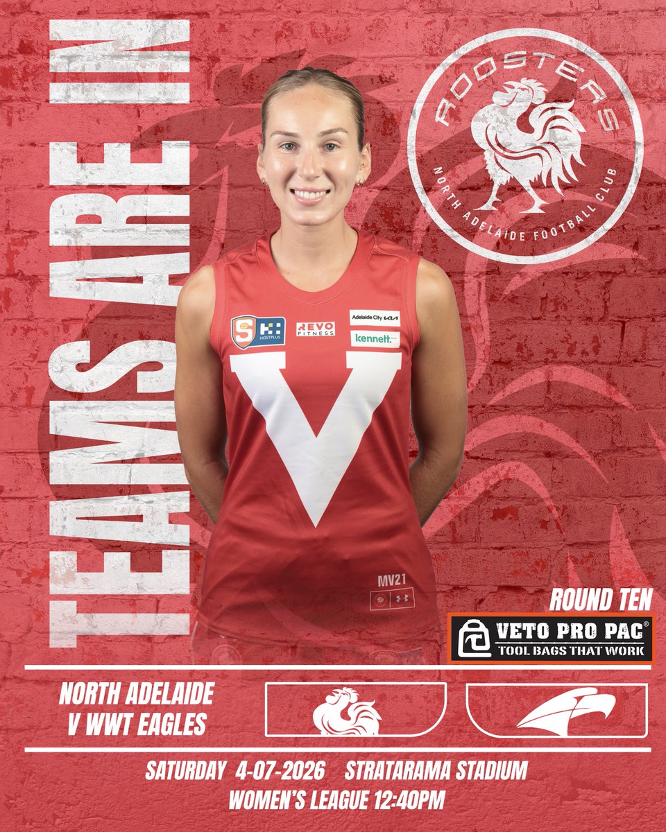 NorthAdelaideFC's tweet photo. Women's Round 10 Team
We have 5 inclusions in our squad of 23 ahead of our clash with the Ealges this Saturday.
A special milestone awaits Ella Metcalfe, who is set to play her 50th game.
See how we will line up here:
https://t.co/XK9p1jCAfS See less https://t.co/n8ii6tGCLP
