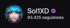 S1XD6XX's tweet photo. Se dice pronto pero empecé el año con 20.000 seguidores (la mayoría de habla inglesa)

Partner, challenger en Korea y challenger constante en Europa en 6 meses, cuando no salía de GM ni de 50 viewers ni pagando.

Gracias a todos, seguiré esforzándome. 💙 https://t.co/Ie5ctTSUP1
