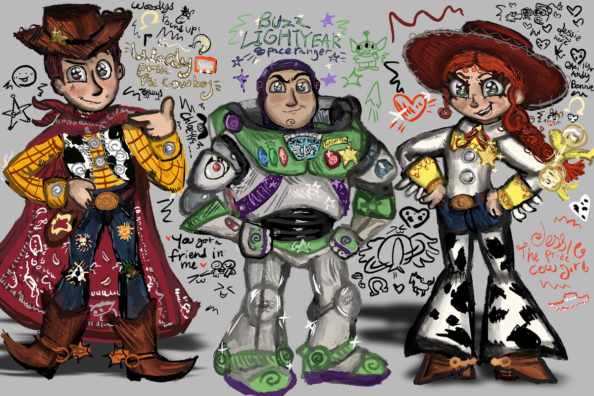 Chloe444___'s tweet photo. Toy Story Main 3 gang 🥹💐🥹 (my hand hurts😭) https://t.co/4ztmqc2Ldz