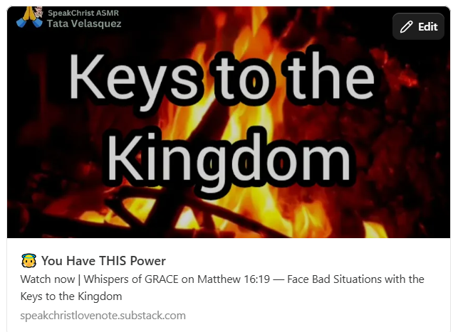 TataHwv's tweet photo. 👼 Relax and reflect on how you can face bad situations with THIS power that Jesus gave you.
https://t.co/iSDw7nMlKC https://t.co/SIlpEBC20o