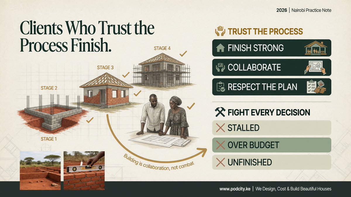 dnahinga's tweet photo. Noticed something:

The clients who trust the process finish.
The clients who fight every decision... don't.

Building is collaboration, not combat. https://t.co/CHWBTRgRne