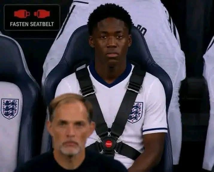 iam_caroln's tweet photo. England; 4 games played at the world cup 
Maino: 4 games on the bench🥹

#FreeMaino https://t.co/7vvlOVrg9d