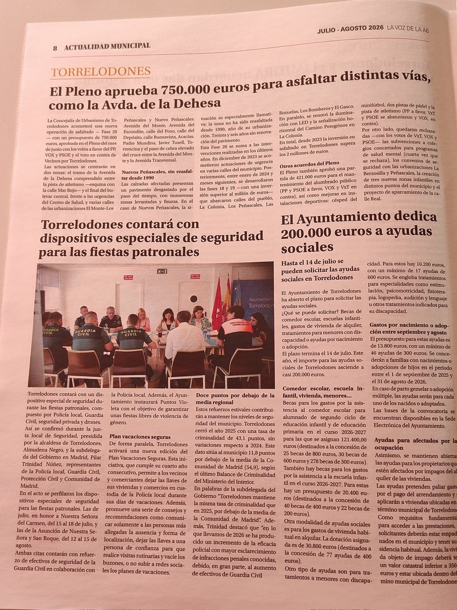PP_Torrelodones's tweet photo. 🔵 Nueva fase de asfaltado
🔵 Ayudas sociales
🔵 Dispositivo especial de seguridad para las fiestas
🔵 Segunda vida a los residuos
🔵 Defensa de la Presa de Peñascales
🔵 Primer municipio contra el antisemitismo https://t.co/kW6as9rkKj
