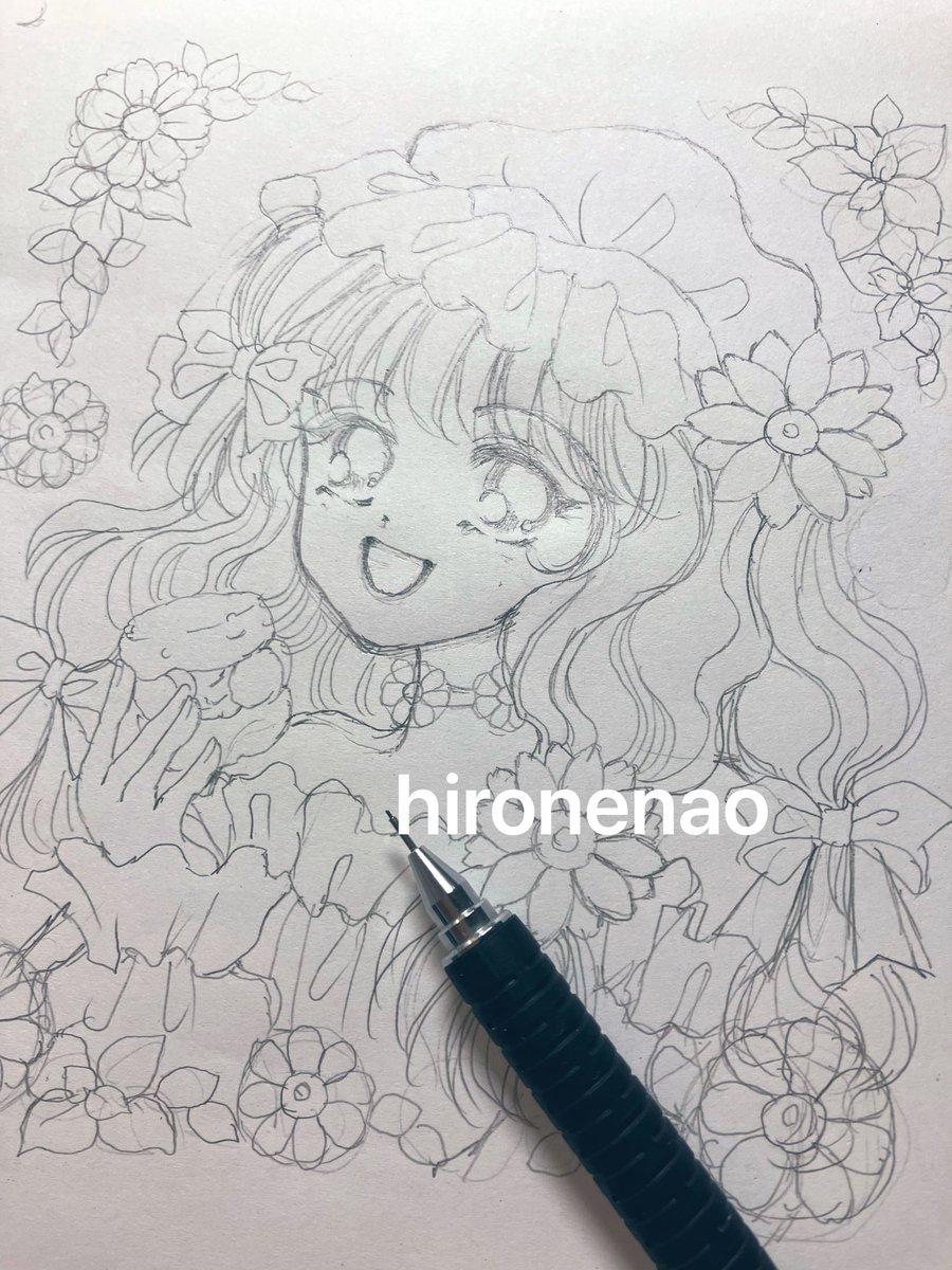 ミニ色紙🌸ラフ2枚 マフィン&スコーンBake Aさんテーマで🧁 また食べ