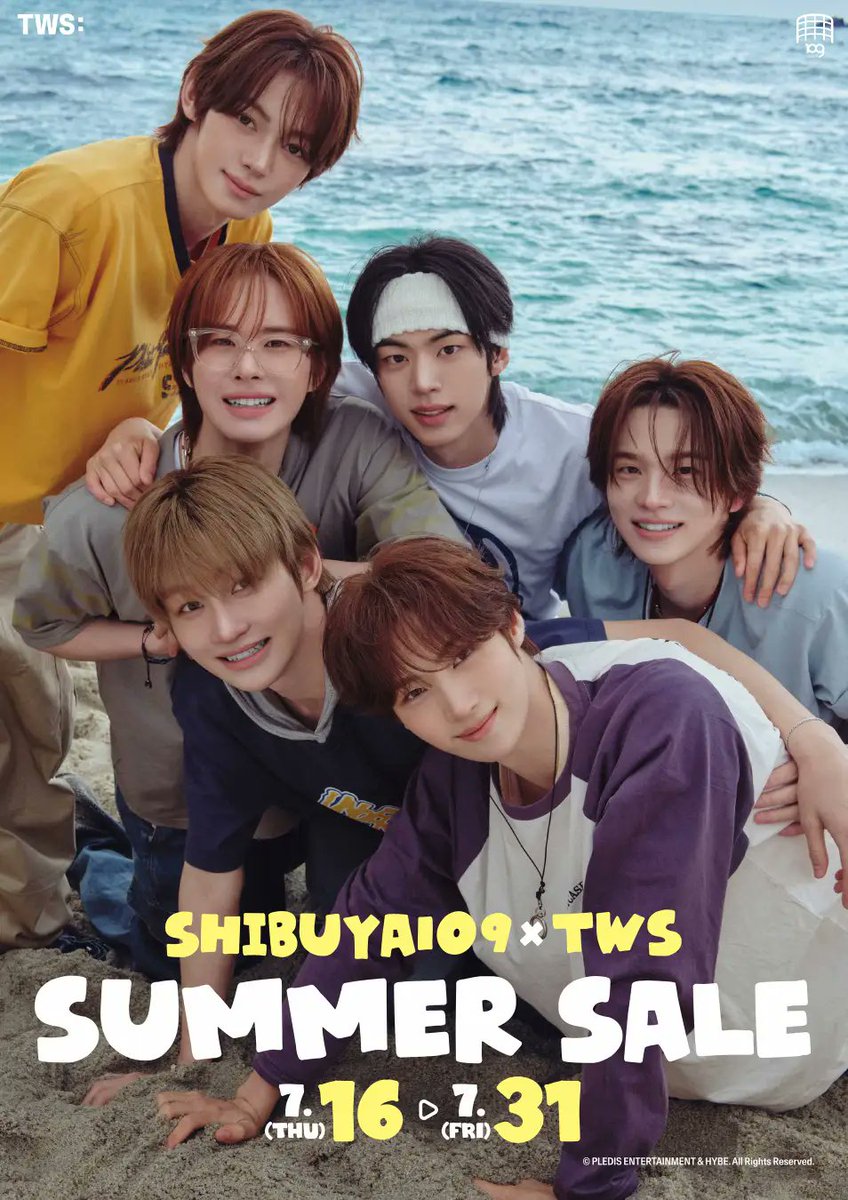 Kkorepo's tweet photo. 『SHIBUYA109 × TWS SUMMER SALE』 日本デビュー1周年を迎えた6人組ボーイグループ「#TWS」とSHIBUYA109がコラボレーション！
🔗https://t.co/xF7MeSdRwq https://t.co/kopvDquCMt