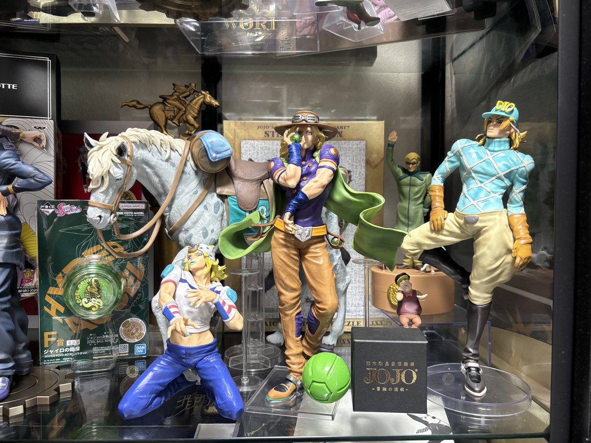 ジョジョ #一番くじ 今回のフィギュアを入れて7部のディスプレイはこれ 