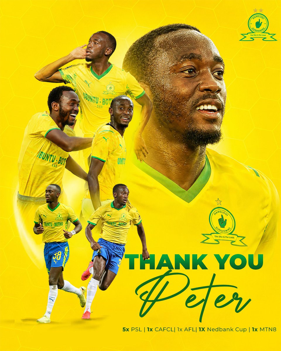 dube_mthoko's tweet photo. 𝗣𝗲𝘁𝗲𝗿 𝗦𝗵𝗮𝘂𝗹𝗶𝗹𝗲 𝗹𝗲𝗮𝘃𝗲𝘀 𝗦𝘂𝗻𝗱𝗼𝘄𝗻𝘀

Mamelodi Sundowns have officially confirmed the departure of legendary striker Peter Shalulile. 'Sha Sha' leaves the club as one of the most prolific forwards in South African football history.

"Thank you for the goals, trophies, and the commitment in yellow. All the best for what comes next, Peter," said Downs. 

#FARPost #BetwayPrem