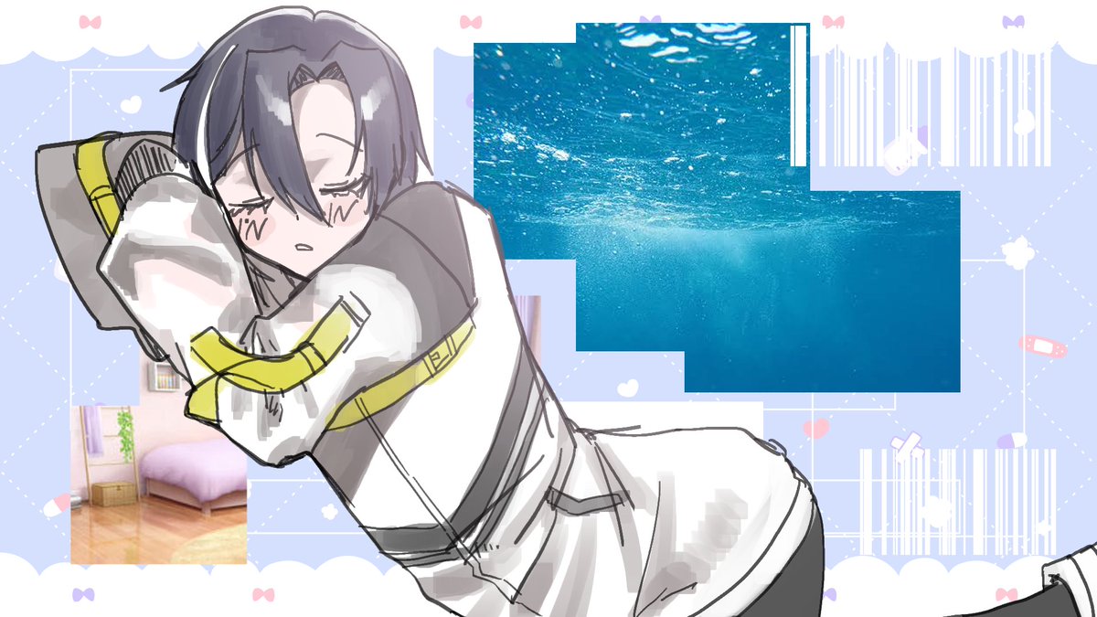 kagamiszzz's tweet photo. 錆沼（ @Rust_Melty_ ）さんにイラストを描いていただきました✨️
ねむねむかがみ可愛い〜〜！！🥳
この度はありがとうございました！ https://t.co/AD6tPnVMkK