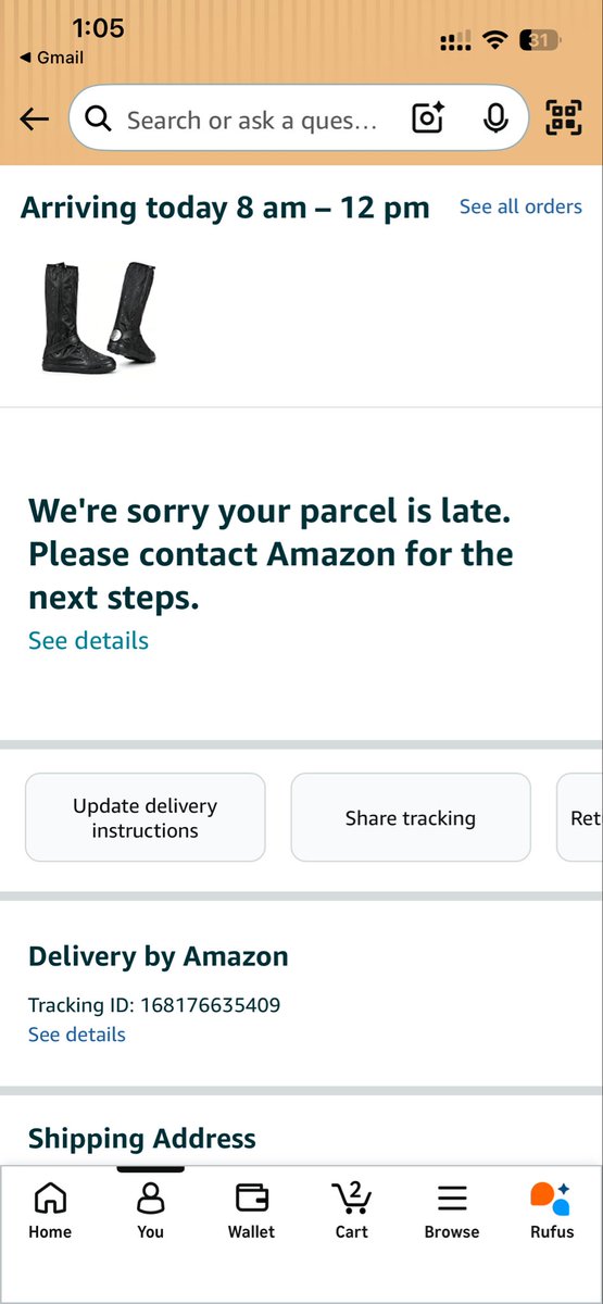 VikramLad's tweet photo. @amazonIN there is no way we can track the order which supposed to come yesterday and today. ur tracker says contact Amazon and we can’t contact you. ur help section say that you sent delivery agent contact but email does not have it.
Are u really delivering. Track it. Call Me https://t.co/80HqmlT2br