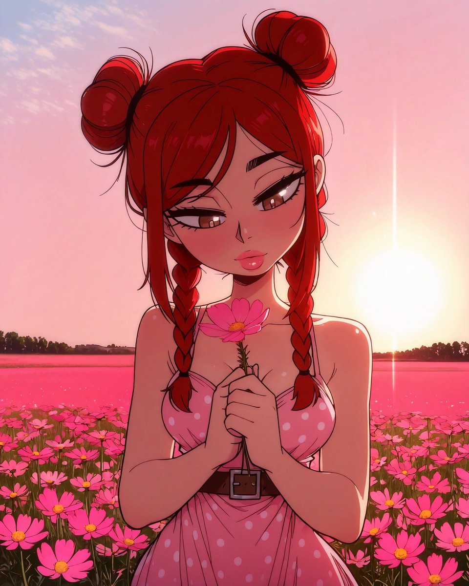 AmberRavelle's tweet photo. 🟢 SFW | Polka dots in a sea of pink 
✨ Dots Week | Post #5

A perfect peaceful moment 💕 https://t.co/15snQK6de3