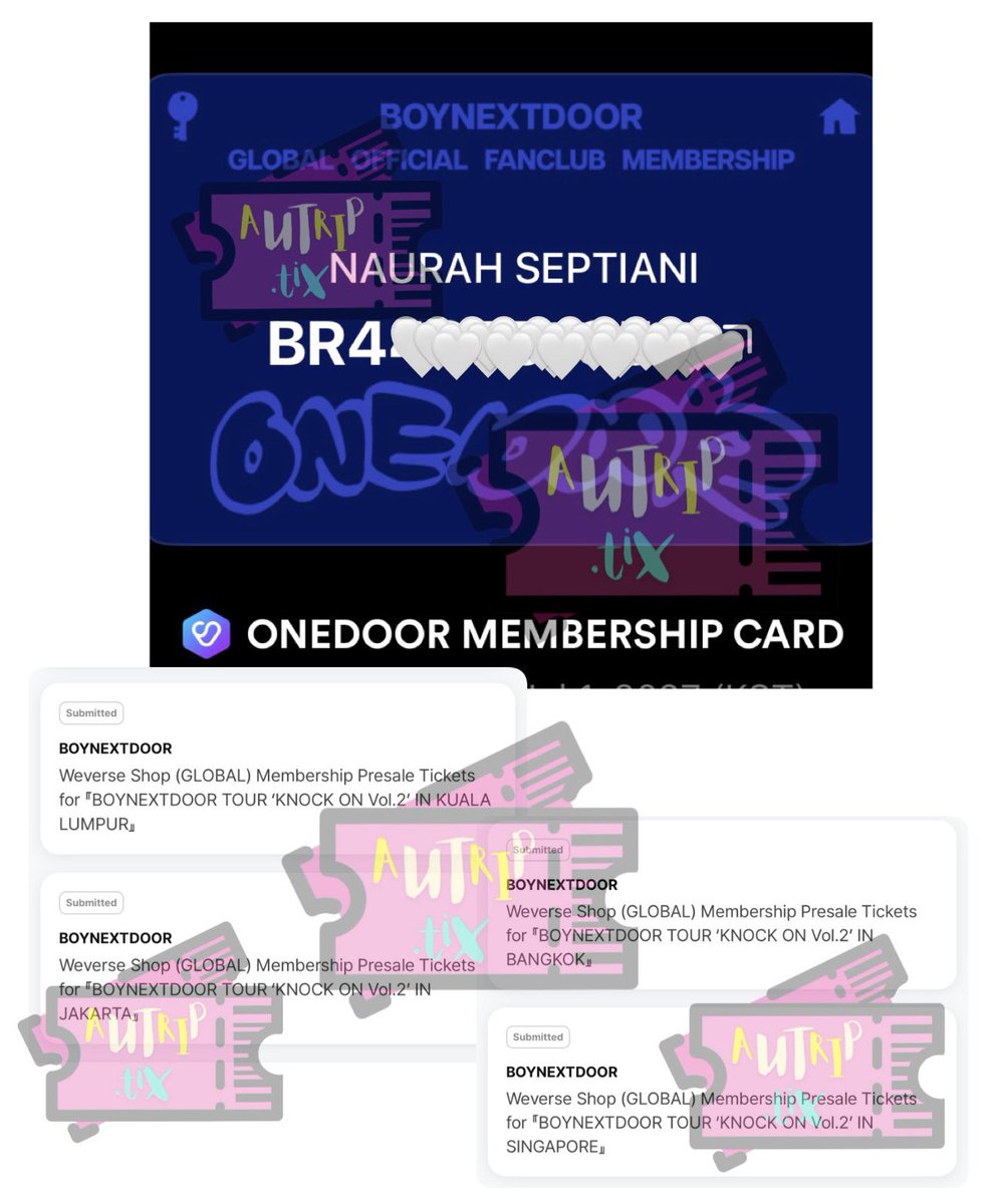 GIANTCILNOEEYY's tweet photo. OPEN RENT ONEDOOR MEMBERSHIP 

JAKARTA✅
KUALA LUMPUR✅
SINGAPORE✅
BANGKOK✅

💸150k / Day (bisa 4 akun)

Boynextdoor Global Official Membership
Knock On Vol.2 / KOV 2
tags: onedoor jaehyun sungho riwoo taesan leehan woonhak https://t.co/ebJcMqa4z4