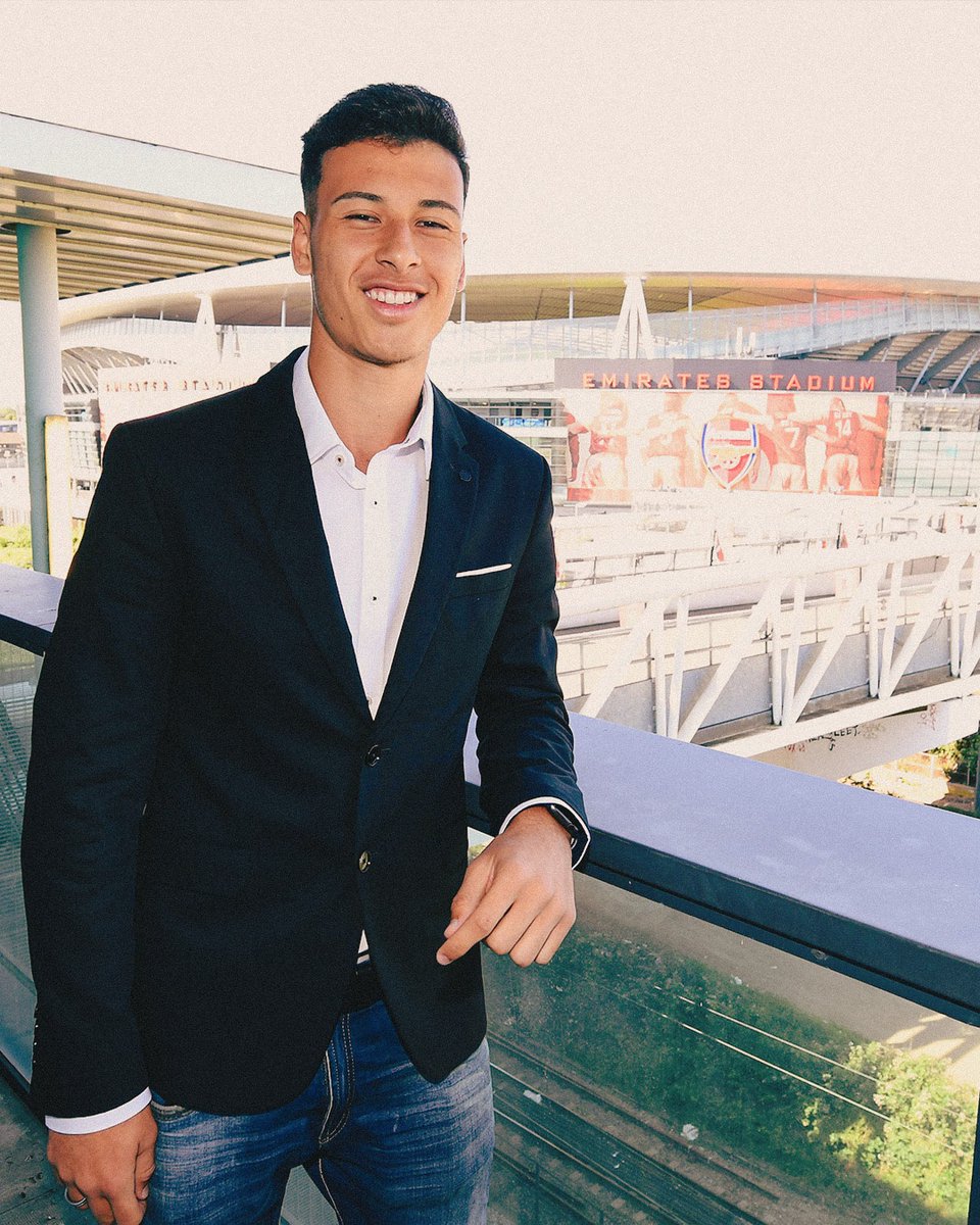 Arsenal's tweet photo. ⏪ Seven years ago today...

Gabriel Martinelli suited up for his first day at The Arsenal ❤️ https://t.co/UnEfIcDQlS