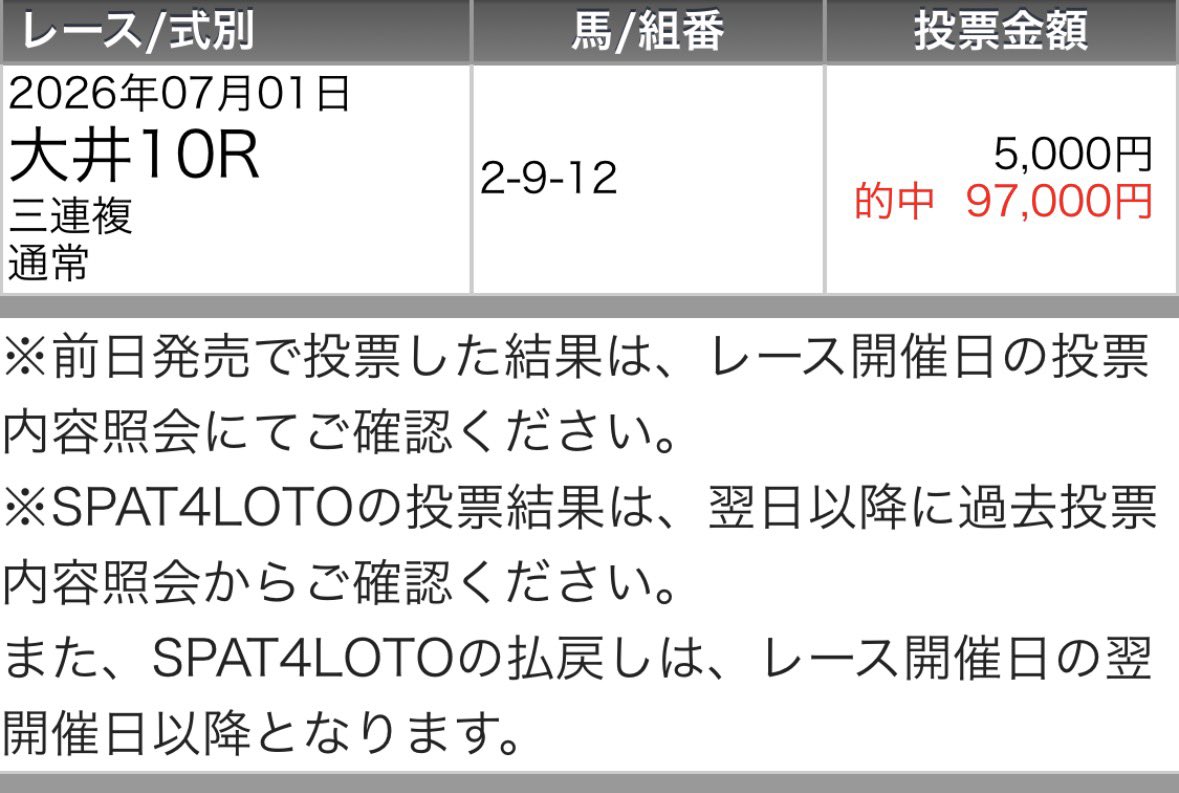 maria_0515_'s tweet photo. 大井6R［無料予想］💣高配当狙い💣
いいね＆リポスト多ければツイート公開する✍️

㊗️大井開催から3連勝達成㊗️
月曜日 💰20万回収💰
火曜日 💰50万回収💰
水曜日 💰60万回収💰 https://t.co/hDwqh6dZ15
