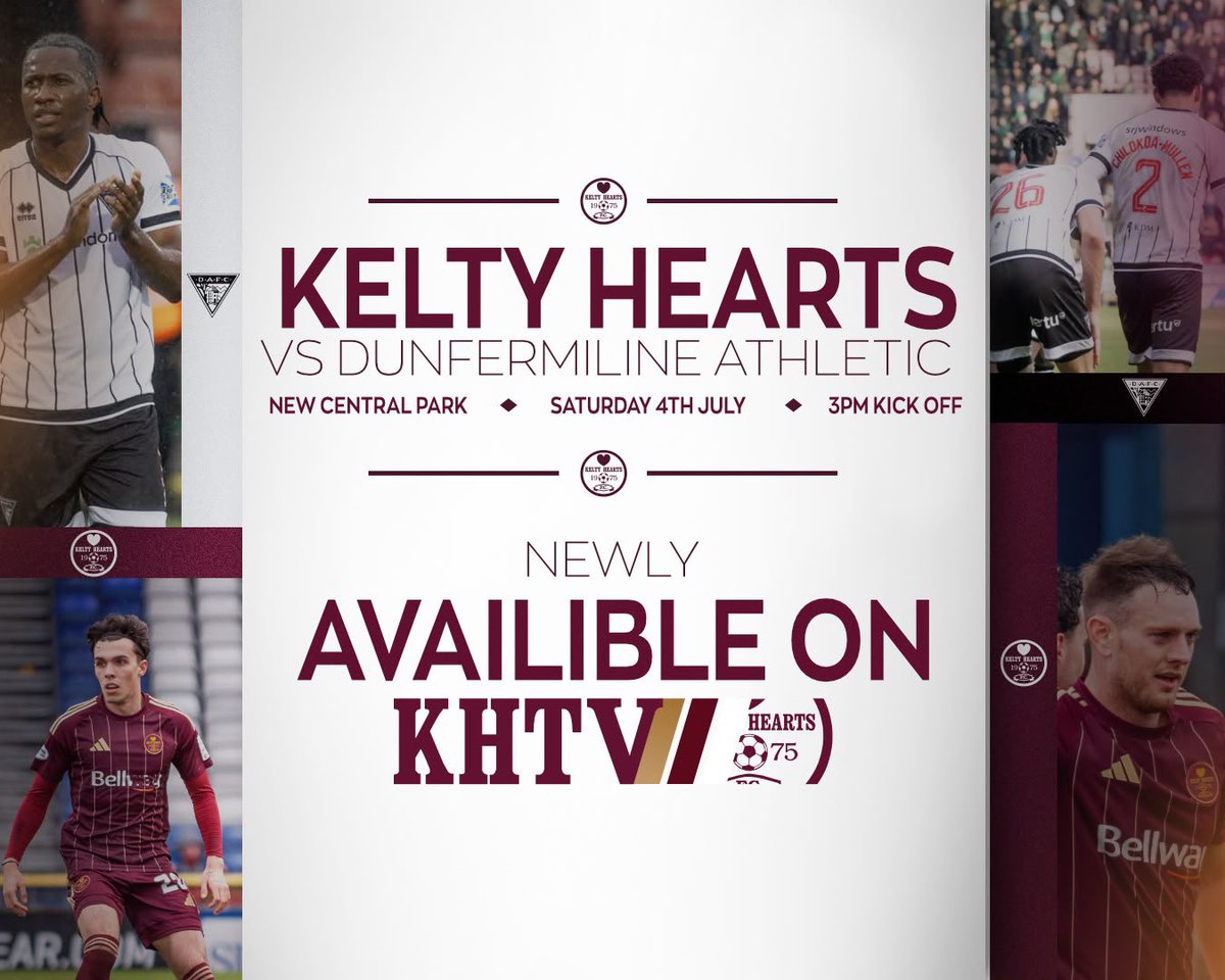 KeltyHeartsFC's tweet photo. 📺 KHTV | Dunfermline Athletic(H)
Can't make the game this weekend? Not to worry, Stream Kelty Hearts v Dunfermline Athletic live on Kelty Hearts TV!🇱🇻
🔗 Get ahead and create your account now at https://t.co/VuOBNlUQpY and don't miss a minute of Saturday’s game!
#KHTV | #KeltyHearts