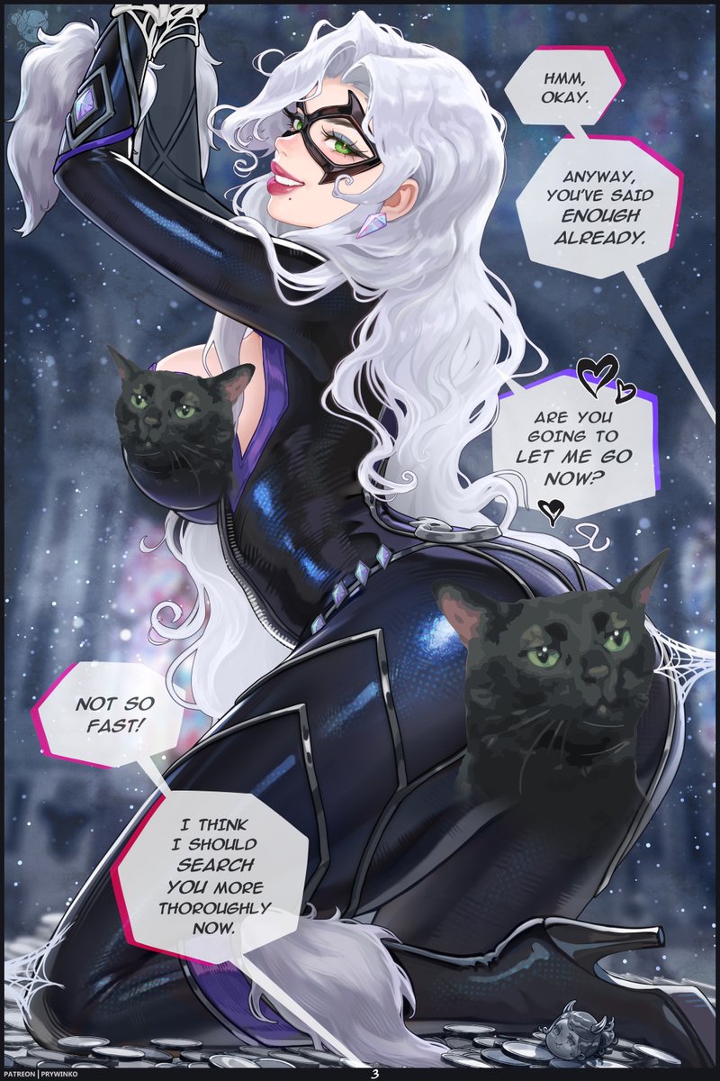 PrywinkoArt's tweet photo. Blac Cat  page 3/9😈
#Marvelrivals #blackcat https://t.co/hYsKytYdUq