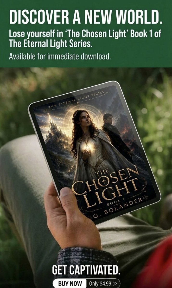 GBolander1's tweet photo. https://t.co/N0FAsuwTpF 
⭐️⭐️⭐️⭐️⭐️
#explorepage #gbolanderbooks #thechosenlight #theeternallightseries https://t.co/Q8qANQU03y