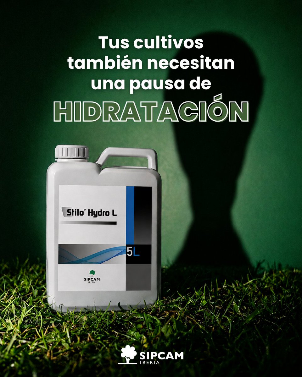 sipcam_iberia's tweet photo. Hay #partidos que se ganan en la pausa de hidratación 💧⚽

Porque cuando el #calor aprieta, reducir el estrés abiótico en tus #cultivos puede marcar la diferencia 💪  

Este verano, márcale un tanto al calor con Stilo Hydro L, tu mejor aliado 🏆
 https://t.co/JXv3wyzSQQ

#SIPCAM https://t.co/BoJi5My27O
