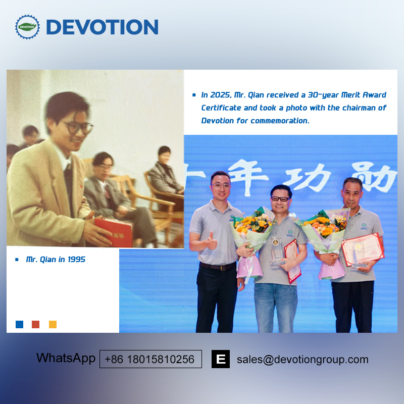 Devotion379's tweet photo. Qian joined Devotion in 1995 and has now been with the company for 31 years—a remarkable milestone. Throughout his journey, he has grown alongside 
Together, we will keep moving forward and build an even brighter future.
#TeamDevotion #BoilerManufacturer #DevotionBoiler https://t.co/PsO0Oo7TNl
