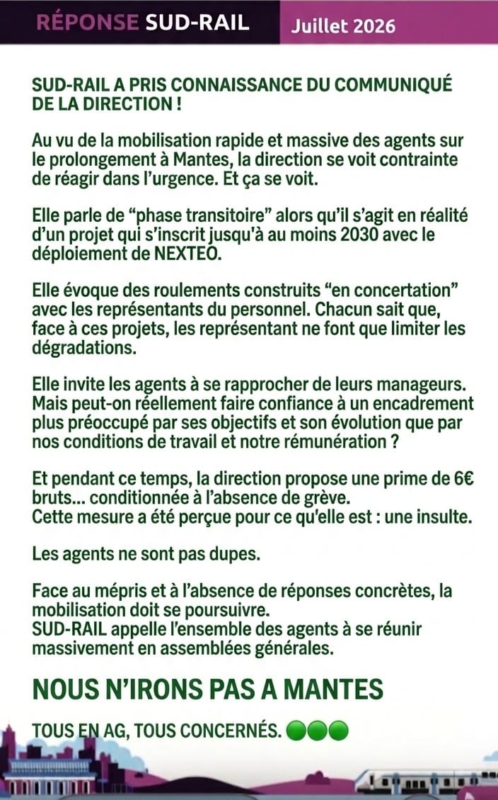 sudrailpe's tweet photo. 🟢 Stop aux petits billets, stop à la dégradation : on veut des actes. SUD‑Rail Paris Est. ✊ https://t.co/o7ca0Gs59y