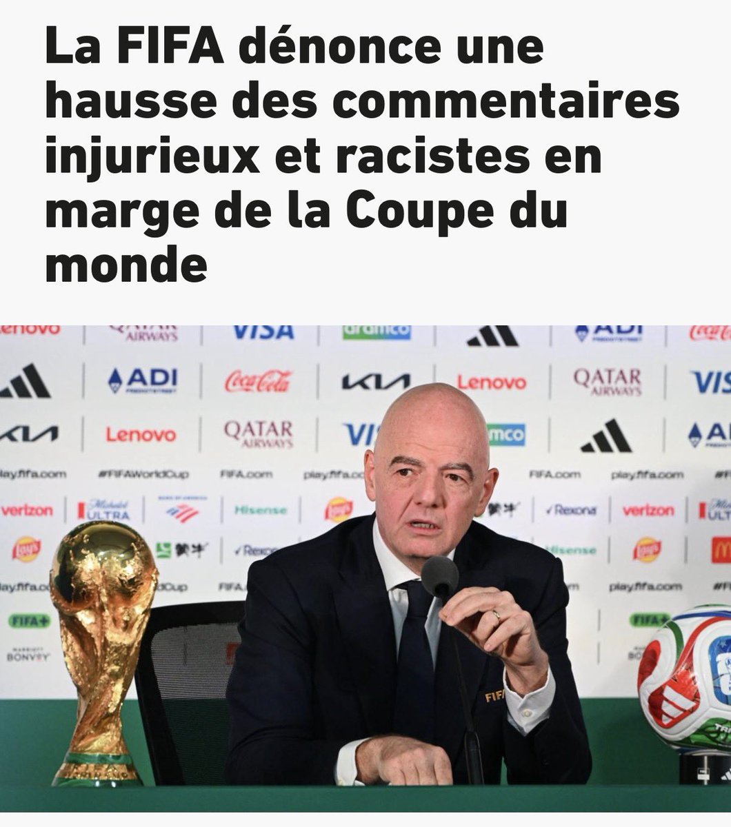 Portes_Thomas's tweet photo. Attribuer la coupe du monde à un fasciste et s’étonner après de l’explosion des actes racistes. https://t.co/ETKuota5yV