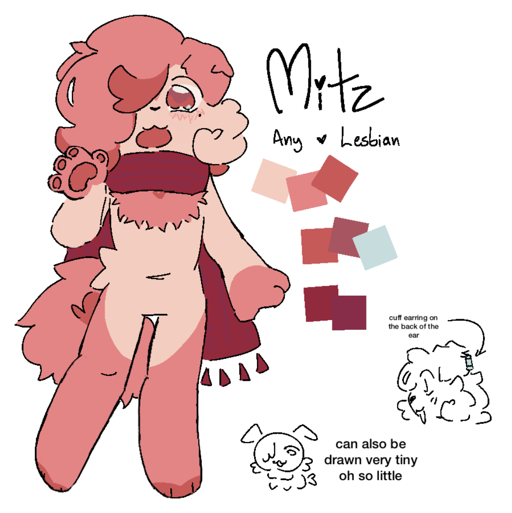 puppymitsu's tweet photo. if you’ve ever been curious and didn’t already know Yes im a furry and this is my mitsusona. the little mascot guy does in fact have a full design. she’s on artfight if you wanna kill her with hammers https://t.co/F69Nlydcjy
