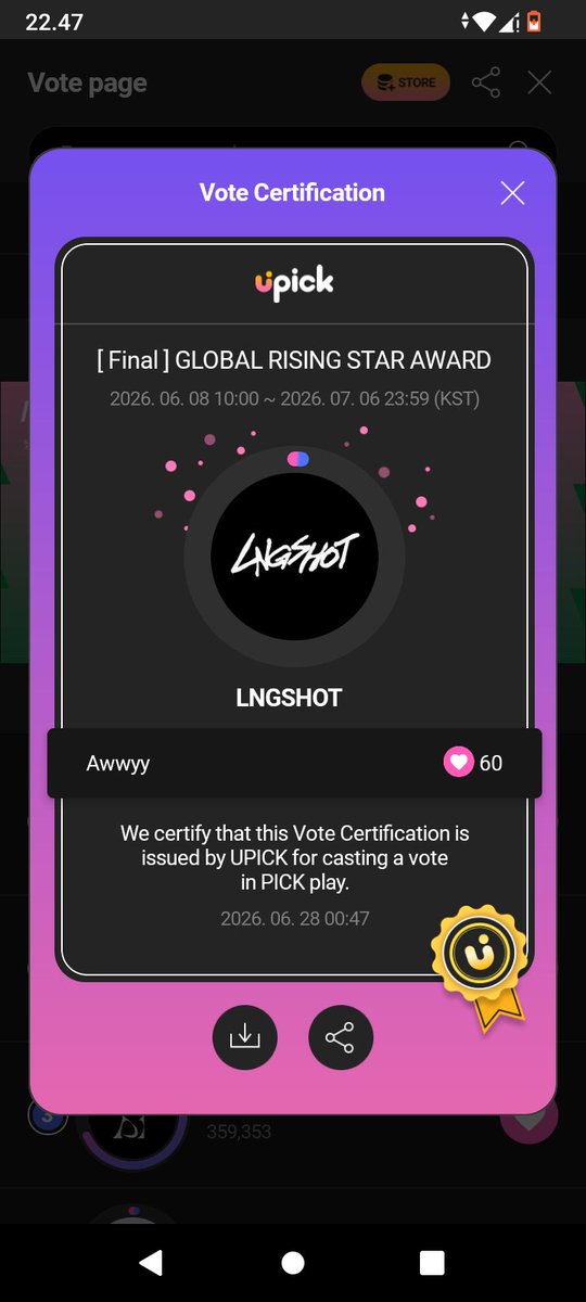 AlisaaSa0's tweet photo. @seblakipop sorry sutis.. aku vote paling banyak baru segini.. tapi aku konsisten kok tiap hari vote😃 https://t.co/C6HUK10s6q