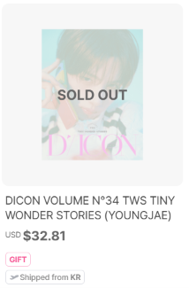 kindyoungjae's tweet photo. Both versions of Jihoon's Dicon and Youngjae's Wonder Stories are sold out on the Weverse Shop. I'm so proud of them . Also Youngjae , Most of his individual products are sold out. https://t.co/NeyfSIjkBY