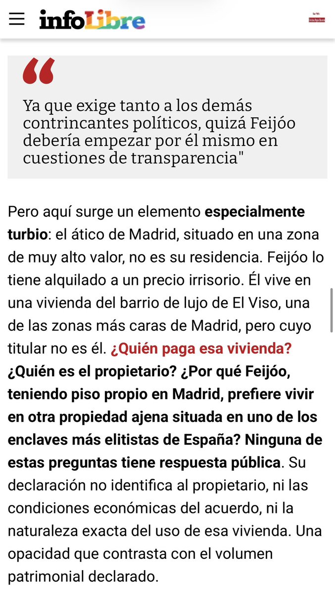 crispmarcote's tweet photo. He escrito en @_infoLibre sobre el millonario patrimonio del presidente del Partido Popular. Todo tiene un nexo: ABANCA. 

La metamorfosis patrimonial de Feijóo y el misterio del chalé de El Viso. https://t.co/sKDt4Lt4w3 https://t.co/2OC9KLmihE