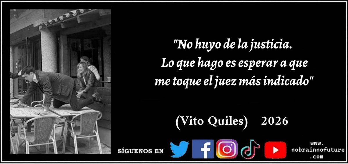 n0brainn0future's tweet photo. Vito Quiles (2026): "No huyo de la justicia. Lo que hago es esperar a que me toque el juez indicado"
#vitoquiles #vito #quiles #acoso #begoñagomez #periodismobasura #agitadores #vox #pp #edatv #vitoalacarcel @vitoquiles https://t.co/nwbVSSJ3LX