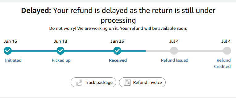 9868Deepak's tweet photo. @AmazonIT 's been 16 days and I still haven't received my refund. Initially, the refund date was showing the 1st, but now it's showing the 4th. Is this a new method of robbery? https://t.co/xNmsXxNiEC