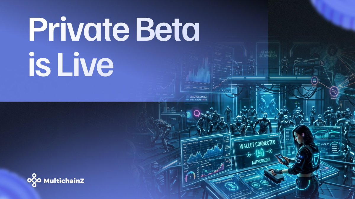 MultichainZ_'s tweet photo. The private beta was supposed to be quiet testing. 🤫
Instead it's turned into the busiest phase of MultichainZ so far. 🔥

Agents live. Strategies running. Whitelist growing by the day.

Spots are going fast. Get on the whitelist before public launch closes the gap.

https://t.co/eAi0Ur47Nm