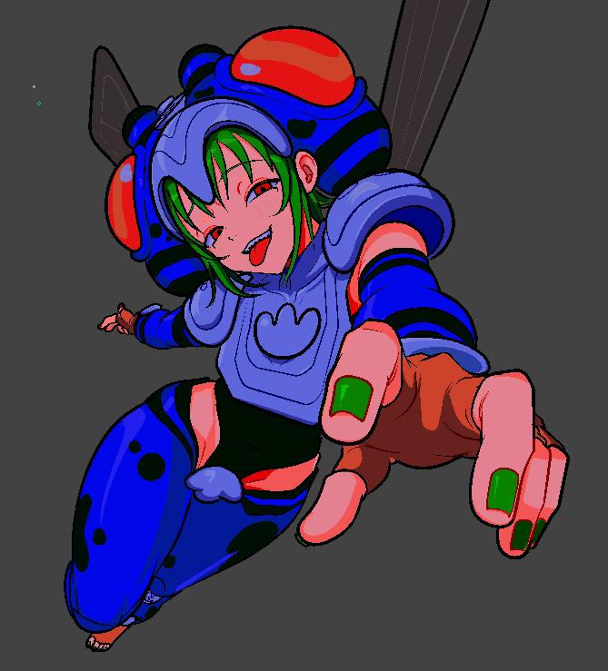 magibauble's tweet photo. My bed is in absolute shambles but check out this finalized key art of Meshi. This is will be my new animation style is going forward. 🥳 https://t.co/wSa2tuOZUp