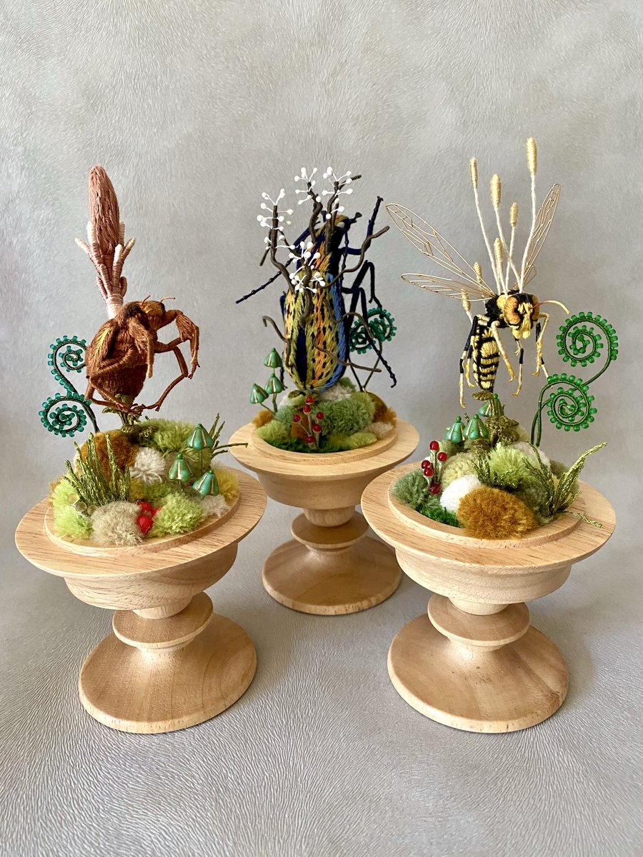 kippermum's tweet photo. 企画グループ展「小さく、遥かな」に参加します

冬虫夏草や食虫植物の立体刺繍オブジェを出品
サイト販売もございます
ぜひご高覧下さいませ

🔶企画グループ展「小さく、遥かな」🔶
Gallery ４月の森
岐阜県 郡上市 八幡町本町-８６5-１
7/11(土)〜8/2(日)
11：00〜17：00（水、木　定休日） https://t.co/IYq1QlxHyS