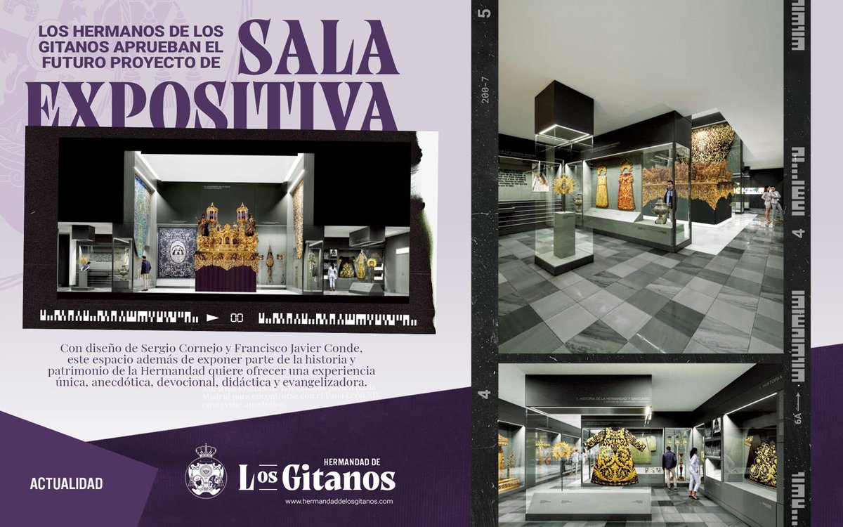 Hdad_LosGitanos's tweet photo. 🟣 ACTUALIDAD

Los Hermanos de Los Gitanos aprueban el futuro proyecto de Sala Expositiva

Con diseño de Sergio Cornejo y Francisco Javier Conde, como autor del discurso expositivo y diseñador del contenido, este espacio además de exponer parte de la historia y patrimonio de la Hermandad quiere ofrecer una experiencia única, anecdótica, devocional, didáctica y evangelizadora.

ℹ️ https://t.co/VSKe5nkfMG

#SaludyAngustias