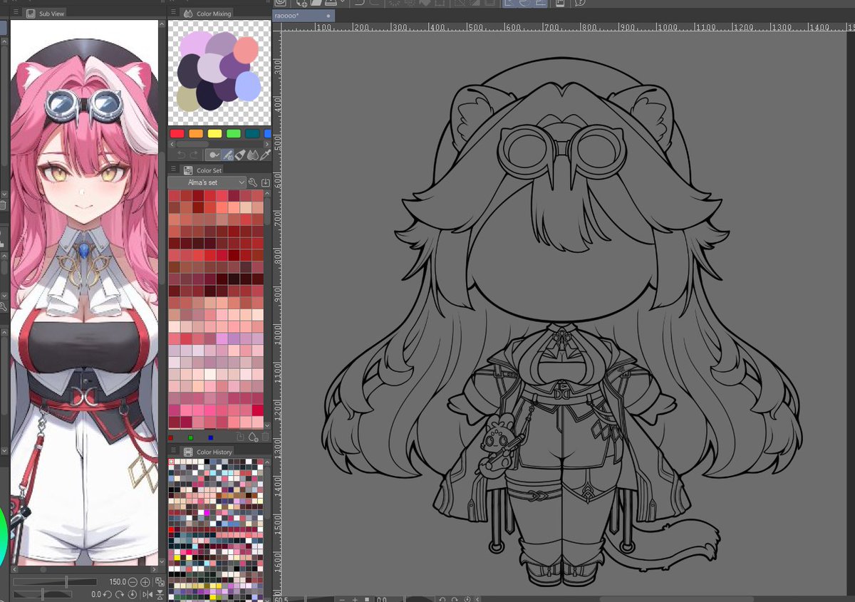 AriaHoshiVT's tweet photo. Raora lineart doneee 💜 love ittt so much 😍😍😍

#WIP #smallartist #vtuber https://t.co/zZIS4Iyj2k
