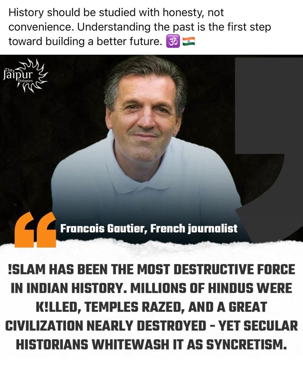 JJShankar007's tweet photo. But stupid secular Hindus will never understand this simple fact that Islam is a threat to the whole world.

Good Muslims don't exist, they never condemn any terrorist attack, in fact, they whitewash and defend it.

#WakeUpHindus https://t.co/ym3aOcpC6o