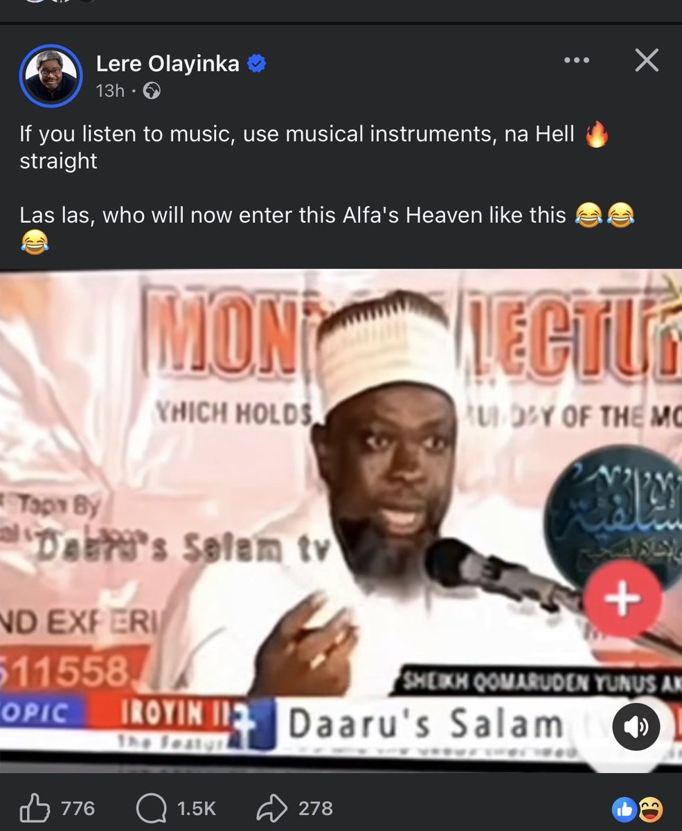 YusufAsunmogejo's tweet photo. Dear Mr Lere Olayinka @OlayinkaLere

 I want to call your attention to the constant vituperation and insults you direct at our scholars on Facebook and many other social media platforms you operate. 

As humans, we all have people we hold in high esteem, just like you do too. These scholars you are abusing are our teachers, and you do not have to agree with what they teach to show basic decency.

The moral source point is completely different. Since you are not a Muslim, your worldview runs in a parallel line to his. His words will naturally not make sense to you, but that does not give you the right to use slight words against him. 

And let me clear this up for you loud and clear: music with musical instruments is haram in Islam. There is no music in Islam. 

But we do not deny the fact that there are many Muslims who are into music. It does not make them disbelievers, but it means they are living in sin. Therefore, your post mocking this foundational position is a clear overstep.

Your boss is Wike, and the kind of deep respect you accord to your boss is the same respect you should show to our scholars. 

And make no mistake, this is not just about music alone; it goes for any other religious matters where you jump online to say nonsense to our scholars. We will not take it lightly with you if this continues to repeat itself. 

Before the world comes for us and tries to paint us as the aggressors, this is to put it on record and let everyone know that you started it first.

Thank you for your attention on this matter. 

A.Y.O